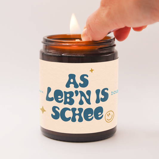 As Leb'n is schee | Bayerische Spruchkerze 140g