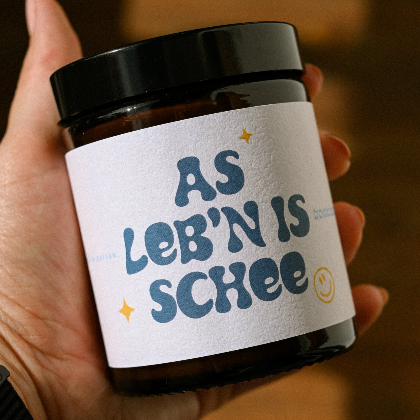 As Leb'n is schee | Bayerische Spruchkerze 140g