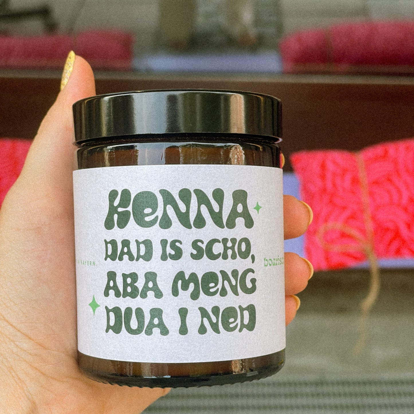 Kenna dad i scho, aber meng dua i ned | Bayerische Spruchkerze 140g