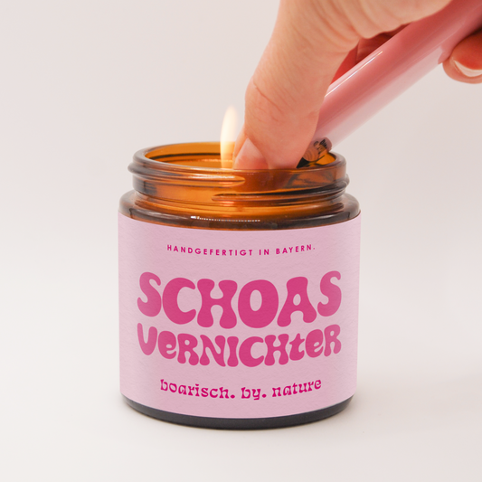 Schoasvernichter | Bayerische Spruchkerze 95g