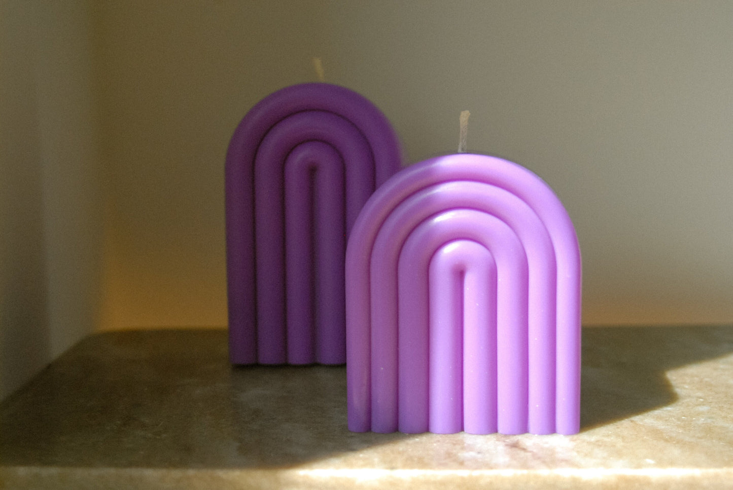 Regenbogenkerze groß | Dekokerze