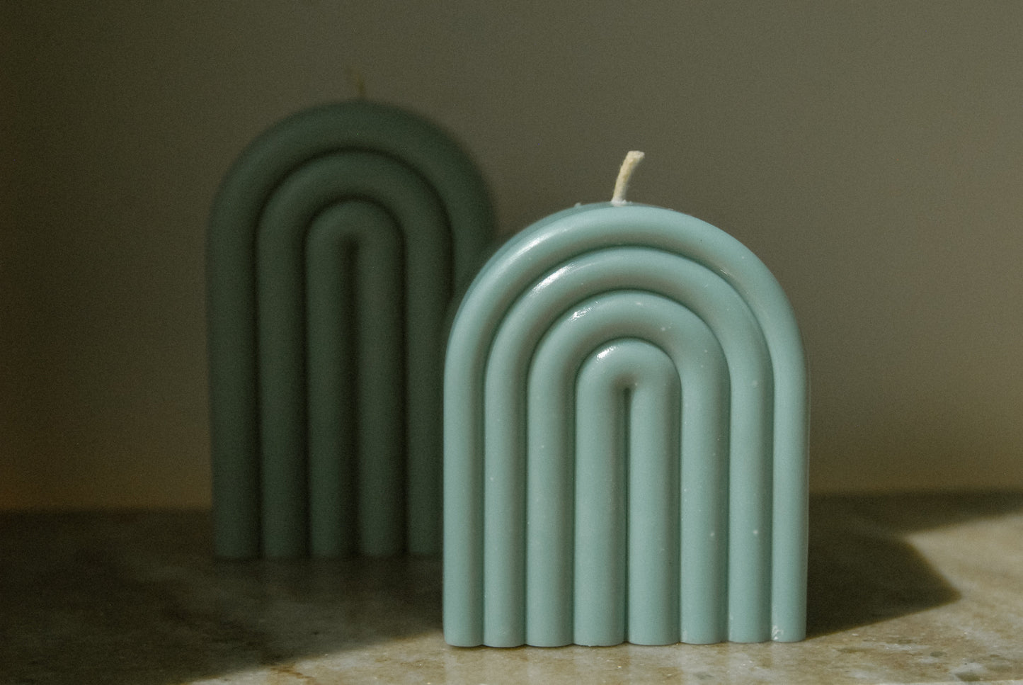 Regenbogenkerze groß | Dekokerze