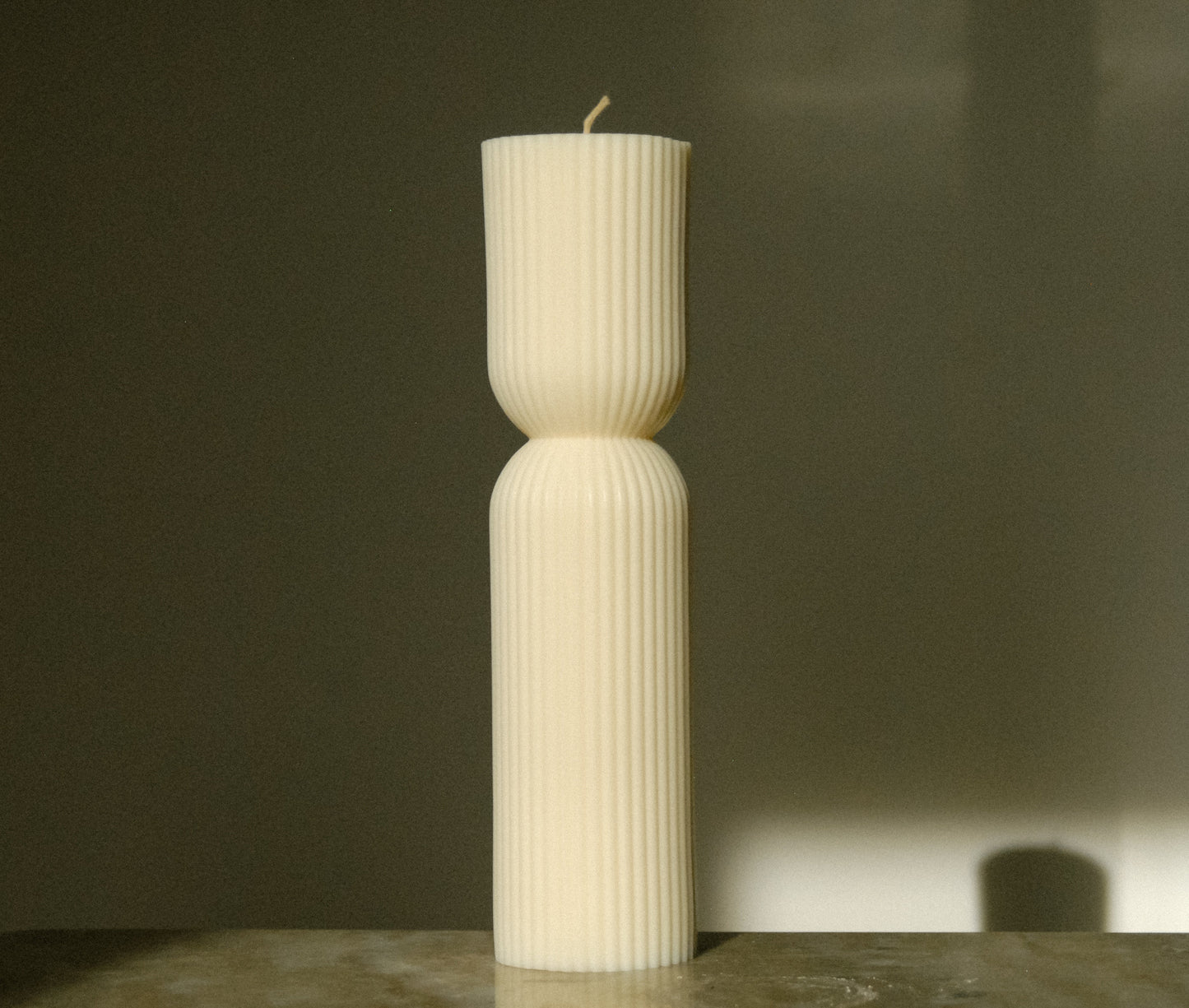 Geriffelte Säule | Dekokerze