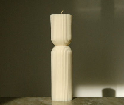 Geriffelte Säule | Dekokerze