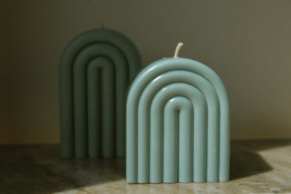 Regenbogenkerze groß | Dekokerze