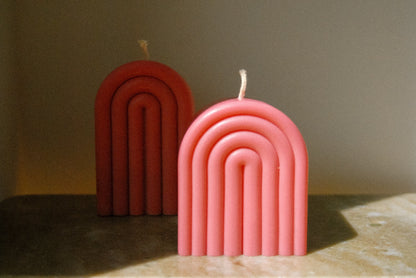 Regenbogenkerze groß | Dekokerze