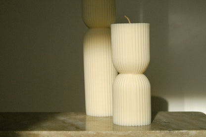 Geriffelte Säule | Dekokerze